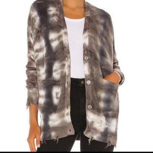 Young Fabulous and Broke Distressed Oversized Slouchy Cardigan